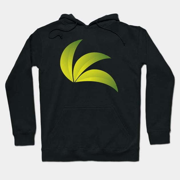 Abstract light green leaves Hoodie by Choulous79